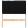 vidaXL Testiera imbottita Marrone e Nero 80 cm Pino massello
