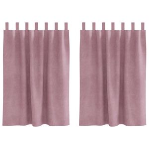 vidaXL Tende 2 pz Rosa scuro 140 x 140 cm Velluto
