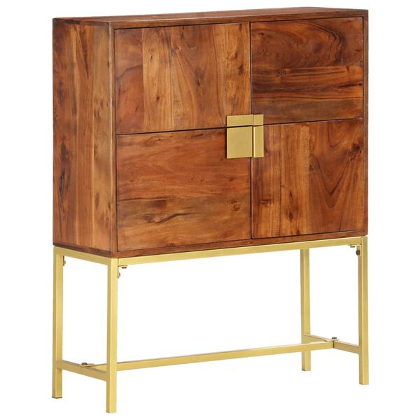 vidaXL Credenza Alta 80x30x100 cm in Legno Massello di Acacia