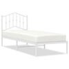 vidaXL Giroletto con Testiera Metallo Bianco 80x200 cm