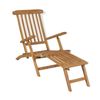 vidaXL Sedia a Sdraio con Poggiapiedi in Legno Massello di Teak