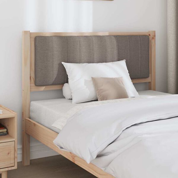 vidaXL Testiera imbottita con testiera Marrone 100 cm Pino massello