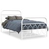vidaXL Giroletto con Testiera e Pediera Metallo Bianco 107x203 cm