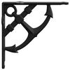 vidaXL Supporti per mensole da parete 12 pz Nero 21 x 21 x 3.5 cm
