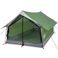 vidaXL Tenda da Campeggio 2 Persone Verde 193x122x96cm Taffetà 185T