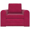 vidaXL Divano letto Rosso Vino 98 x 71 x 83 cm Velluto