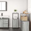 vidaXL Mobile da Bagno con Ripiani Grigio Sonoma 36x35x95 cm