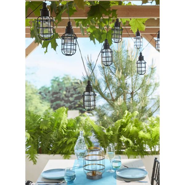 Luxform Stringa di Luci Solari a LED Corsica Trasparente e Nera