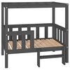 vidaXL Cuccia per Cani Grigio 95,5x73,5x90cm in Legno Massello di Pino