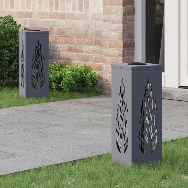 vidaXL Faro LED solare per sentieri 2 pcs Antracite