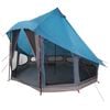 vidaXL Tenda Tipi con tetto Blu 404 x 370 x 270 cm taffet&agrave;