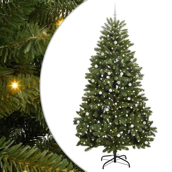 vidaXL Albero di Natale artificiale Verde 300 cm PVC e Metallo