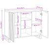 vidaXL Sideboard Bianco 90 x 33 x 75 cm legno massello di mango