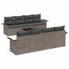 vidaXL Set Divano da Giardino 9 pz 8-Numero di posti Grigio polyrattan