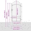vidaXL Cancello da giardino con blocco Grigio 100 x 200 cm Acciaio
