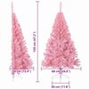 vidaXL Albero di Natale artificiale con luci integrate Rosa 120 cm PVC