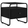 vidaXL Armadio da Notte Rovere Nero 40 x 39,5 x 40 cm