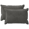 vidaXL Federa 2 pz HOUTEN Grigio Scuro 50 x 80 cm Velluto