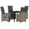 vidaXL Set da Pranzo per Giardino 5 pz Beige polyrattan