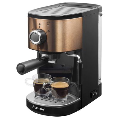 Bestron Macchina per Caffè Espresso Copper Collection AES1000CO 1,2 L