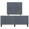 vidaXL Letto a molle con testiera Grigio scuro 120 x 200 cm Velluto