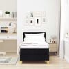 vidaXL Letto a molle con materasso Nero 80 x 200 cm Tessuto