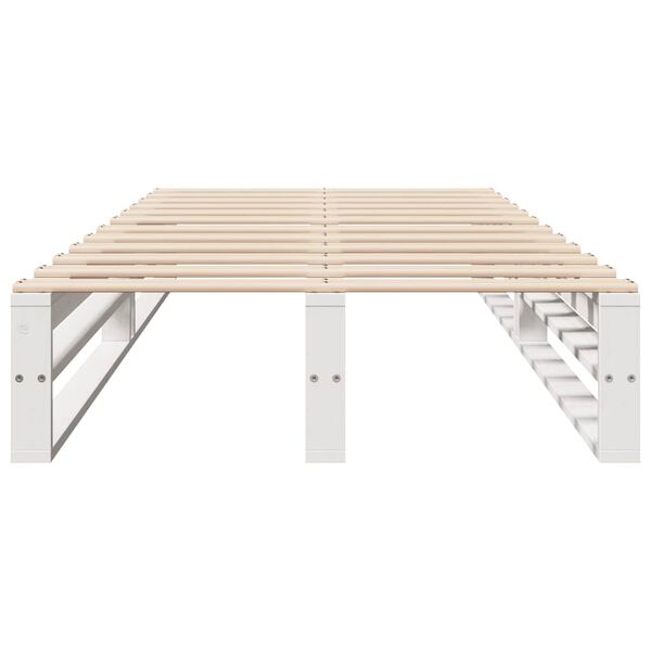 vidaXL Letto senza Materasso Bianco 90x200 cm Legno Massello di Pino