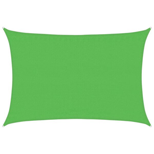 vidaXL Vela Parasole 160 g/m² Verde Chiaro 3,5x5 m in HDPE