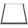 vidaXL Gambe per tavolo da pranzo a forma di V 2 pz Antracite 90x(72-73,3) cm Acciaio