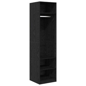 vidaXL Guardaroba Rovere Nero 50 x 50 x 200 cm Legno ingegnerizzato