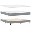 vidaXL Letto box spring con materasso Grigio chiaro 180 x 200 cm