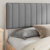 vidaXL Letto con Testiera Rivestita Grigio chiaro 200 x 200 cm