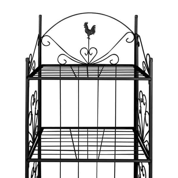 vidaXL Supporto per Piante Quadrato Nero