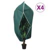 vidaXL Coperture con Cerniera per Piante 4pz 70 g/m&sup2; 1,55x1,55 m