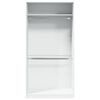 vidaXL Armadio Bianco 100x50x200 cm in Legno Multistrato