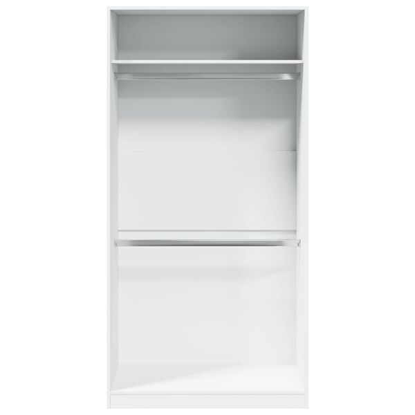 vidaXL Armadio Bianco 100x50x200 cm in Legno Multistrato