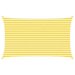 vidaXL Vela da ombra solare Giallo e Bianco 5 x 3 m