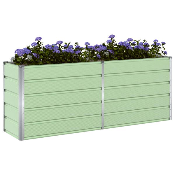 vidaXL Fioriera Verde Pastello 480 x 50 x 45 cm Acciaio zincato
