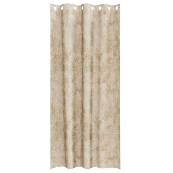 vidaXL Tende in Velluto con tende 2 pcs Crema 225 x 140 cm Velluto