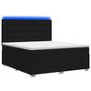 vidaXL Letto Box Spring LED con Materasso Nero 180 x 200 cm Tessuto