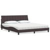 vidaXL Letto con Materasso Hanko Marrone Scuro 180x200cm Tessuto