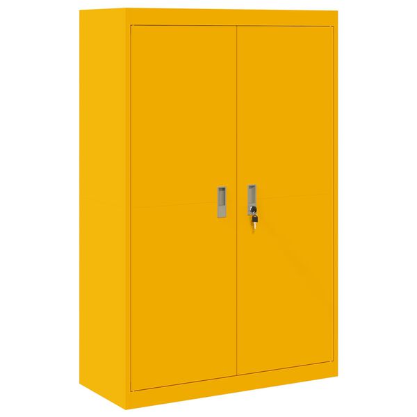 vidaXL Armadio 2 pcs Giallo senape 90 x 40 x 140 cm Acciaio