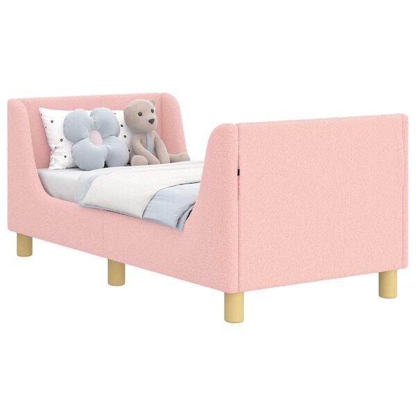 vidaXL Struttura letto per bambini con testata Rosa 70 x 140 cm