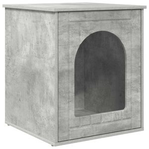 vidaXL Casa per Gatti Calcestruzzo 53 x 52 x 62 cm Legno multistrato