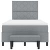 vidaXL Letto a molle con materasso Grigio chiaro 120 x 200 cm