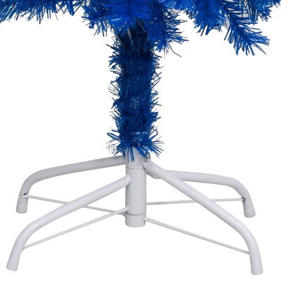 vidaXL Albero di Natale Preilluminato con Palline Blu 180 cm PVC