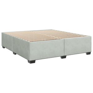 vidaXL Giroletto senza Materasso Grigio Chiaro 200x200 cm Velluto