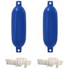 vidaXL Fendini per barche 2 pz &Oslash; 11 x 40 cm Blu PVC
