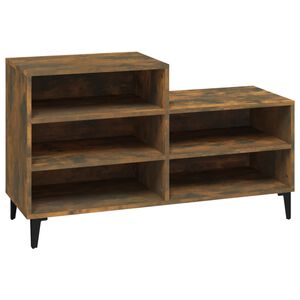 vidaXL Scarpiera Rovere Fumo 102x36x60 cm in Legno Multistrato