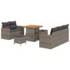 vidaXL Set Divano da Giardino 8 pcs Grigio polyrattan